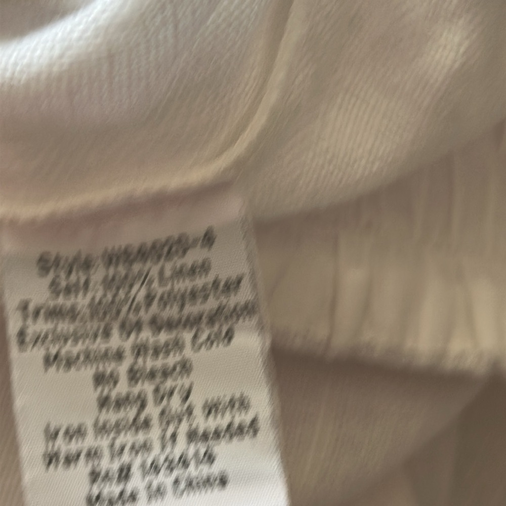 Johnny Was L white Embroidered linen lounge pants drawstring and elastic waist - Picture 3 of 8